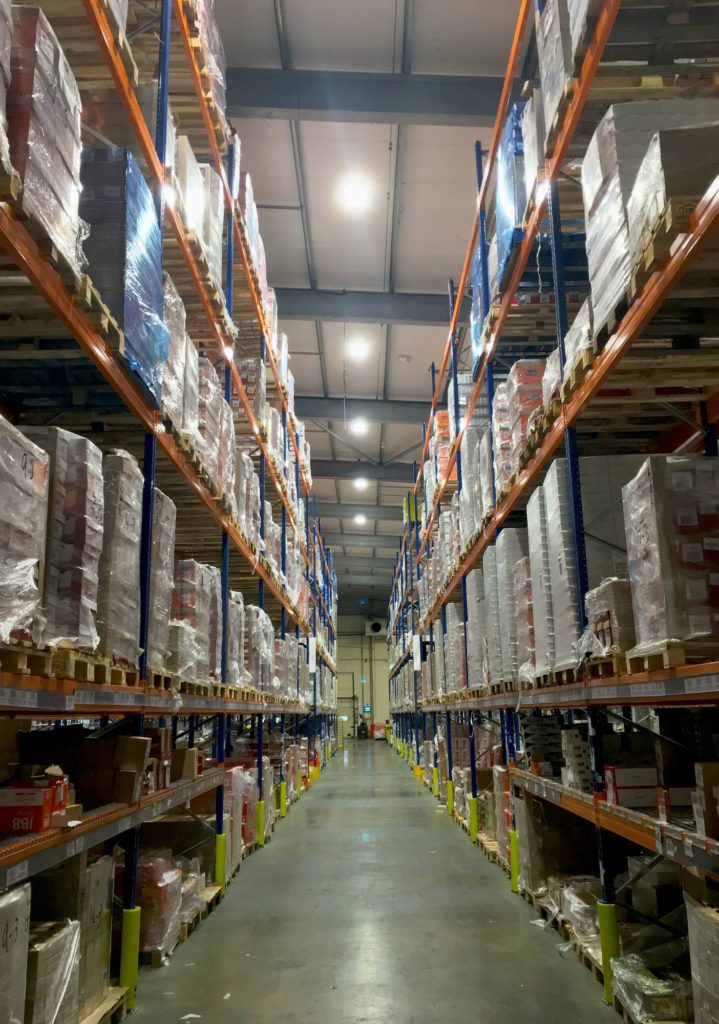 Chiller warehouse reconfiguration, energy efficient lighting